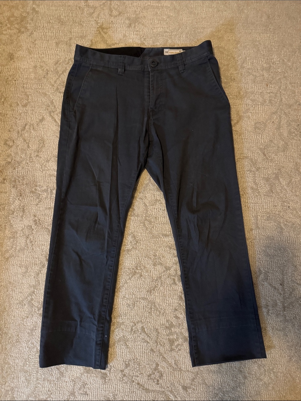Men's Dark Grey Chino Pants - Straight relaxed Fit